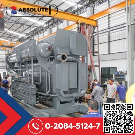 ติดตั้งเครื่องชิลเลอร์ทำน้ำเย็น ABSOLUTE Absorption Chiller 